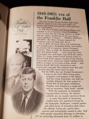 Completed Set of  Vintage 1948-1963 Franklin Half Dollars