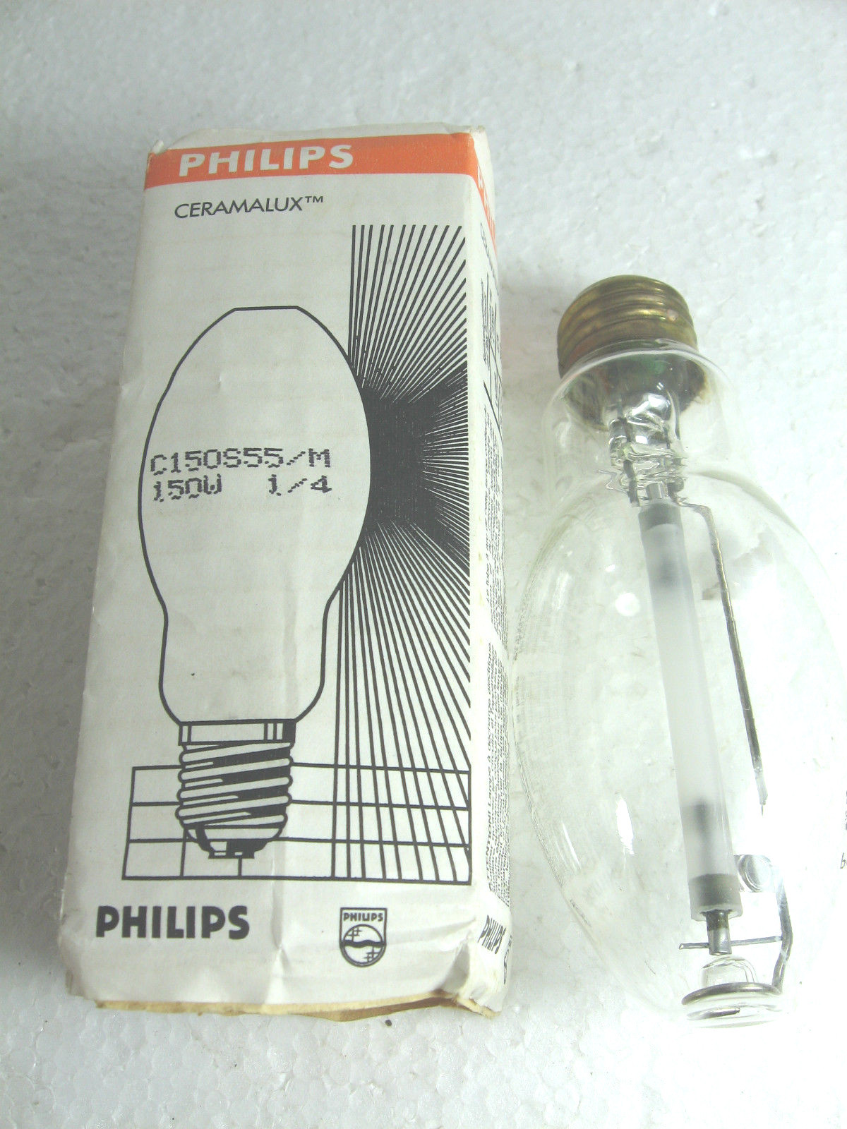 NEW PHILLIPS C150S55/M LAMP CERAMALUX 150 WATT BULB CLEAR NEW