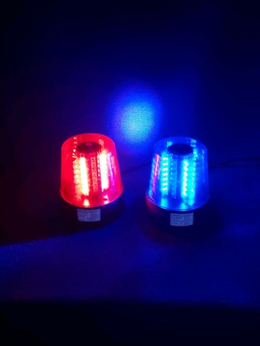 American DJ ADJ B6B BLUE & B6R RED LED Beacons, sold as Pair