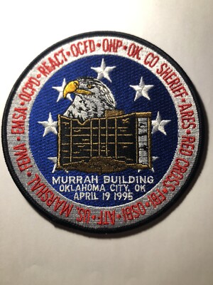 Murrah Building Tribute Patch ~ Oklahoma City ~ ATF FBI FEMA OHP