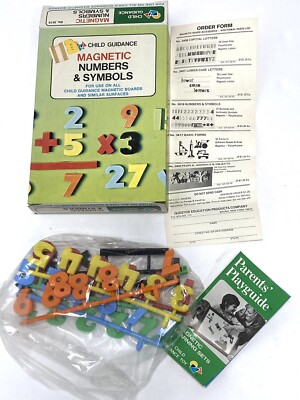 Child's Guidance Toy Magnetic Numbers & Symbols 1972 NOS Homeschool #3416