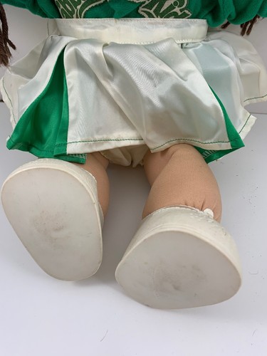 Cabbage Patch Girl Doll 1978 1983 Brown Eyes Dimples Tooth Cheerleader Outfit