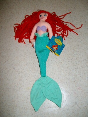 Vintage Applause Plush Bean Bag Disney Ariel Little Mermaid Doll 11 