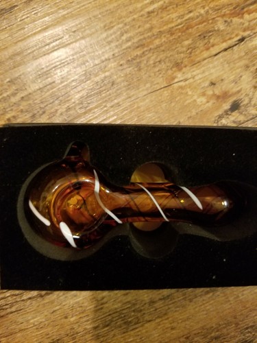 Scotte Brand 5 inch glass spoon pipe. Handblown new in box S5