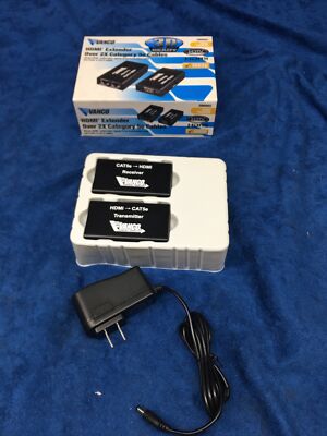 VANCO HDMI EXTENDER OVER 2x CAYTEGORY 5e CABLES /FREESHIPPING