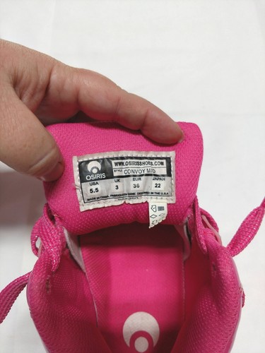 Osiris Convoy Mid Size 5.5 Pink Girls Women Skateboard Shoes Sneakers
