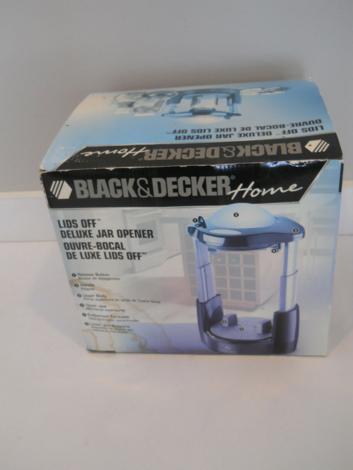 Black & Decker Home Lids Off Deluxe Jar Opener JW275 Black NIB