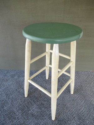 Vintage Stool Primitive Oak and Pine Wood, 24