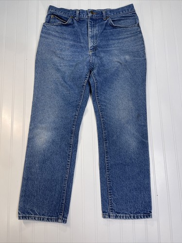 Vintage Lee Jeans 36x30 Leather Patch Red Tag Made In The Vintage Lee Jeans 36x30 Leather Patch Red Tag Made In The
