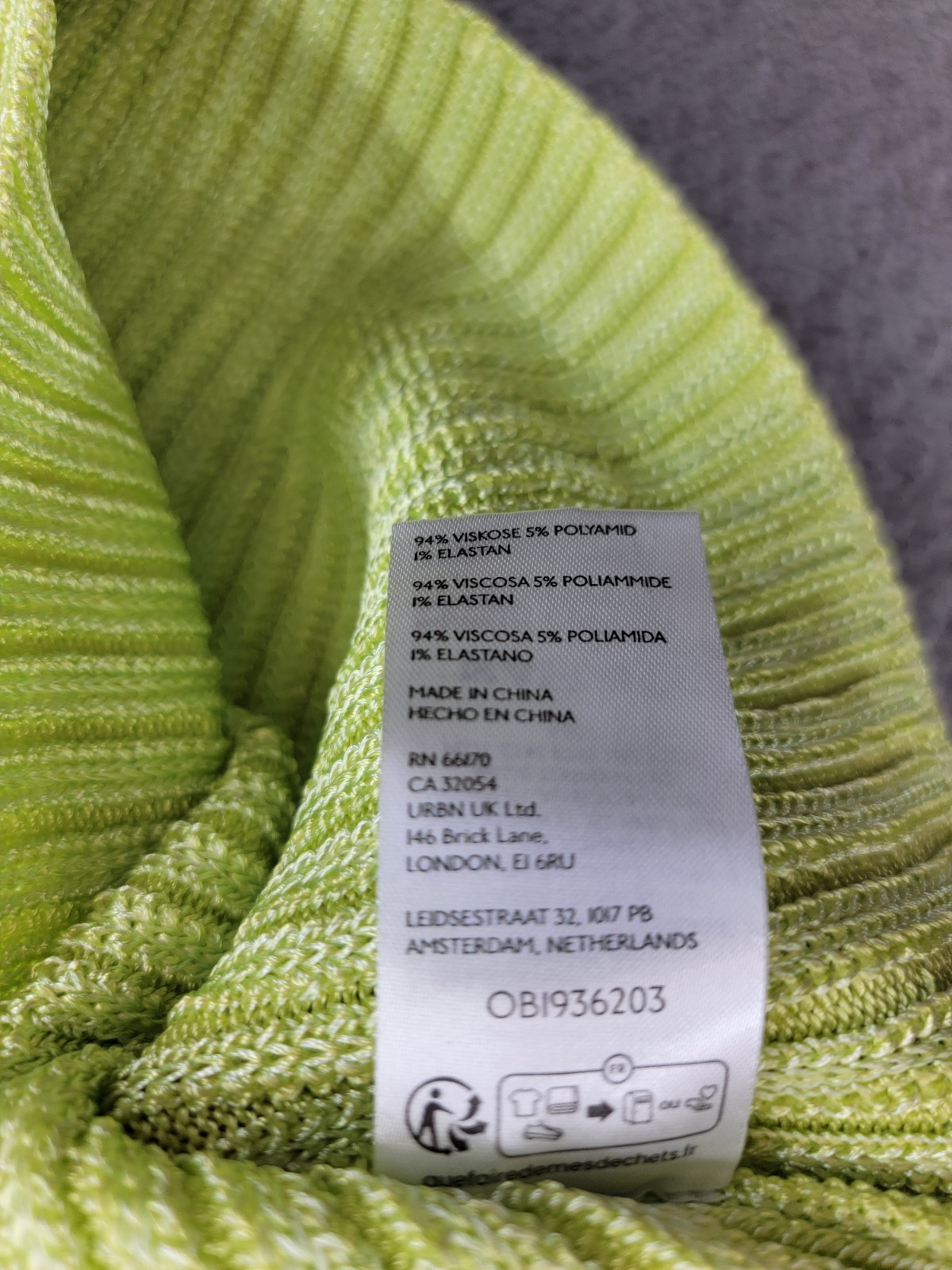 Free People Textured Short Sleeves Crop Sweater Top Women's M Sunny Lime Solid - Picture 14 of 16