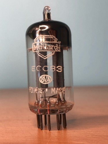 Mullard ECC83 / 12AX7 Long 17mm Plate Foil Getter Valve/Vacuum