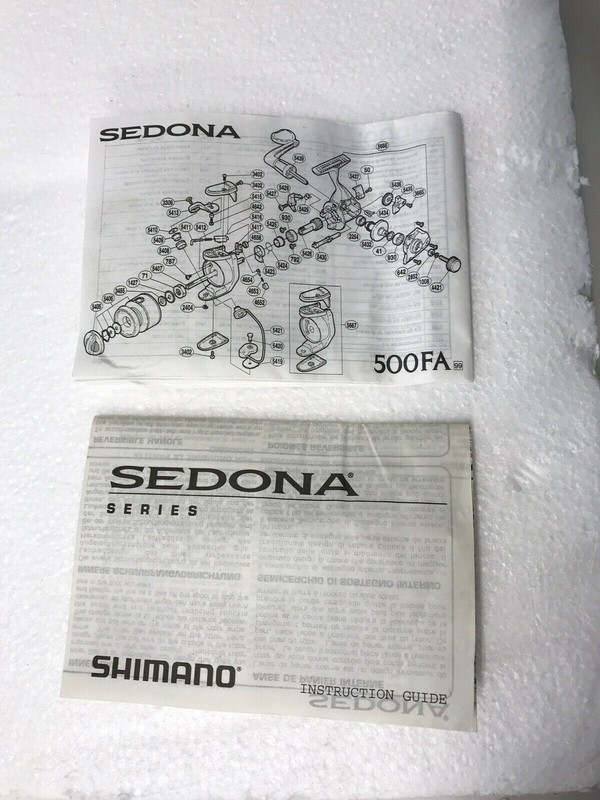 Shimano Sedona Series Fishing Reel Instruction Guide & Parts Diagram