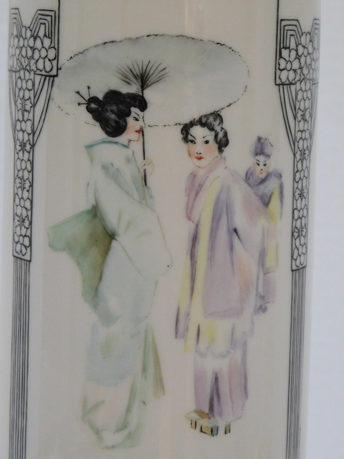 Antique Belleek Lenox Oriental Asian Vase 1906-1924 Art Nouveau