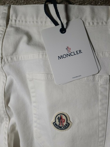 Pre-owned Moncler $399  White Cotton Denim Jeans Slim Mens Eu 56/40r