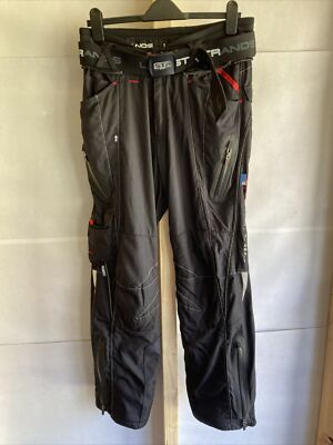LINDSTRANDS STR  LADIES MOTORCYCLE TROUSERS SIZE MEDIUM VGC BLACK