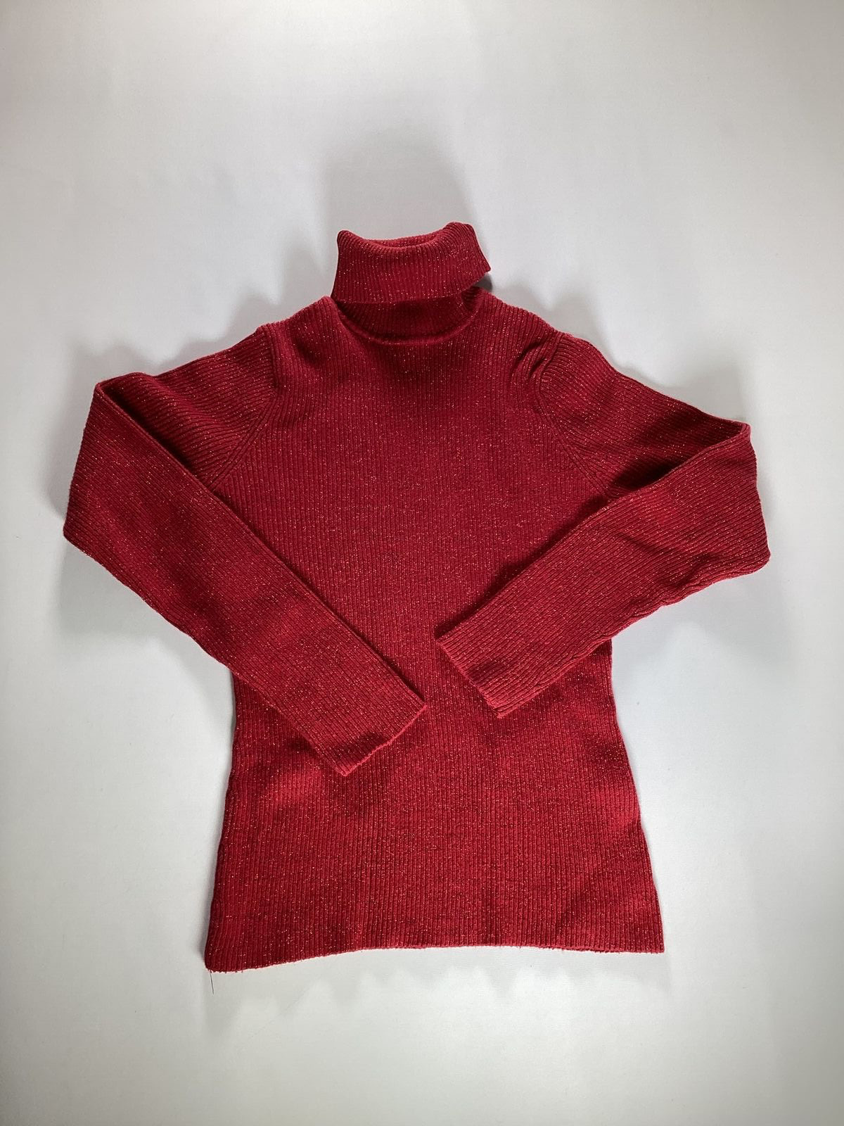 Womens Basic Edition Red Turtleneck Sweater M Medium GUC