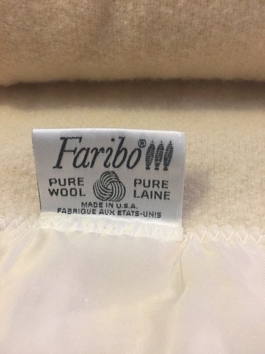 Vintage Faribo Pure Wool Blanket 80”X90”