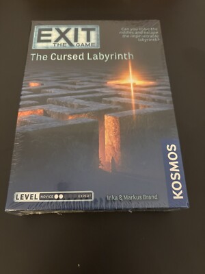 EXIT The Cursed Labyrinth, Card-Based at-Home Escape Room Game.  Sealed.