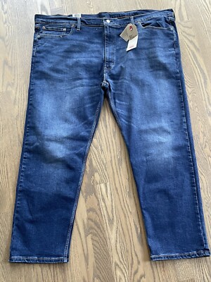 Levi's 502 Regular Taper Stretch Big & Tall Men's Medium Wash Jeans 50X32 NEW