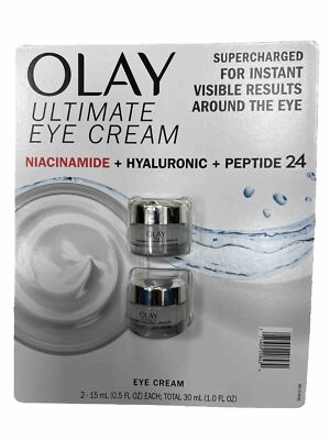 2 PACK Olay Ultimate Niacinamide + Hyaluronic + Peptide Eye Cream, 0.5 Fl Oz