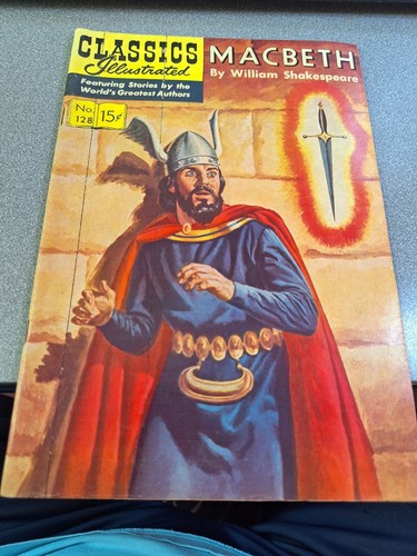 Classics Illustrated #128 Macbeth FINE HRN 128 1st Printing /9-193