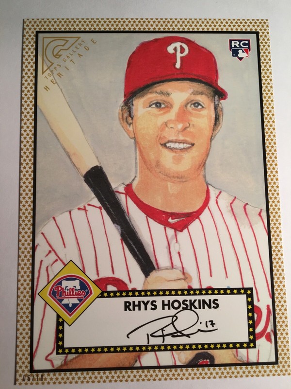 2018 Topps Gallery Heritage Jumbo 5x7 Rhys Hoskins Phillies H12