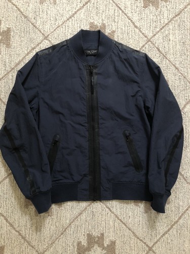 Rag and Bone Navy Lightweight Bomber Jacket Small