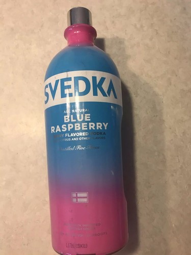 Empty 750mL Bottle, Svedka Blue Raspberry