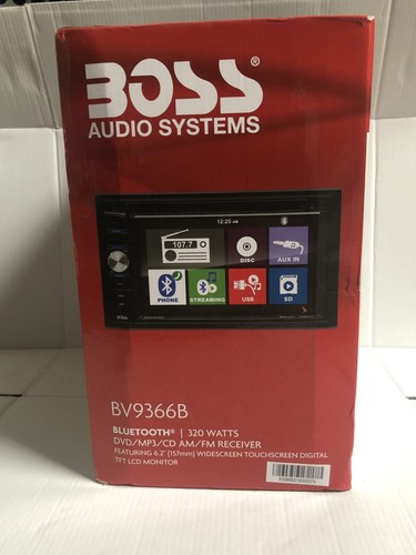 BOSS Audio Systems BV9366B 6.2' Double-DIN In-Dash Touchscreen DVD Receiver