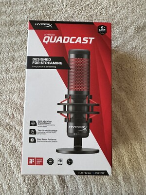 HyperX QuadCast USB Condenser Gaming Microphone - New
