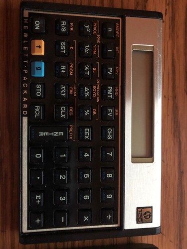Vintage Hewlett Packard HP 12c Financial Calculator