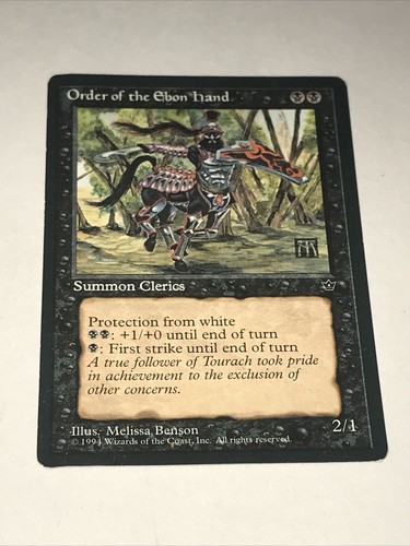 Mtg tシャツ　the order of the Ebon hand Vintage Magic the Gathering Order of the Ebon Hand Fallen