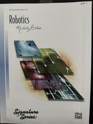 Robotics (late intermediate piano solo sheet music) -- by Melody Bober