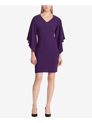 

LAUREN RALPH LAUREN Женское фиолетовое двустороннее платье из жоржета на подкладке, Фиолетовый