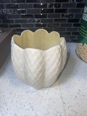 Belleek Vase Limpet Design 6th Green Mark 4.25 Inch Tall Vintage  Flower Pot