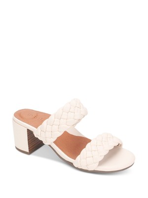 GENTLE SOULS KENNETH COLE Женские белые сандалии-слипоны Charlene на каблуке 8 М