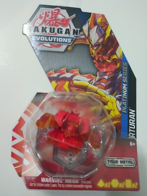 Bakugan Evolutions Platinum Series Pyrus Surturan True Metal 2022 Geogan Orange