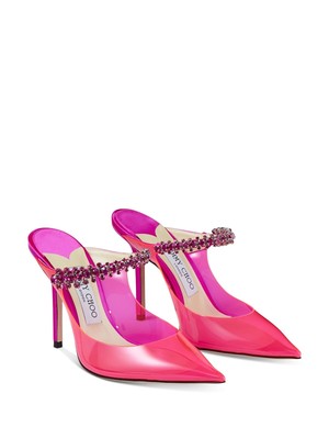 

JIMMY CHOO Женские розовые туфли без задника с острым носком и шпильками без шнуровки на каблуке, Розовый, J000148439