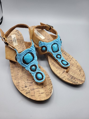 Simply Vera Vera Wang Wedge Sandals Women's Size 10 Blue N