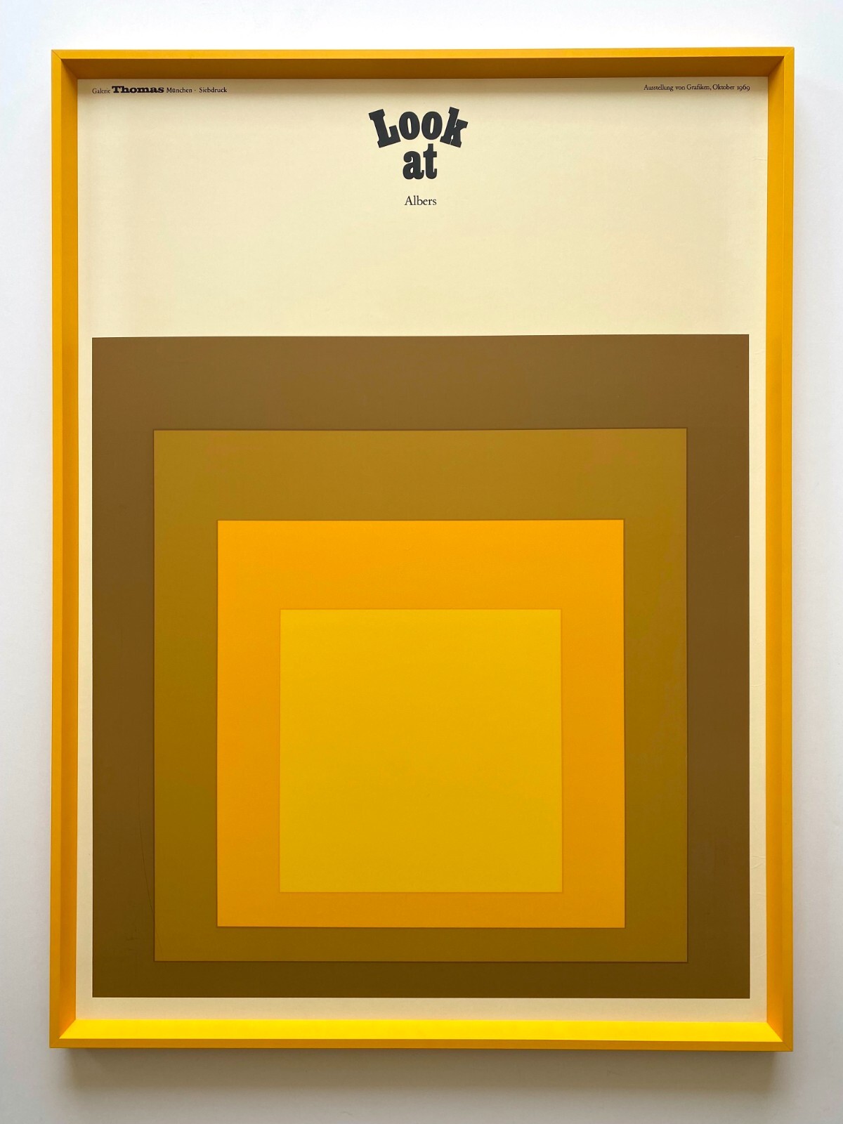 JOSEF ALBERS RARE 1969 MODERNIST SILKSCREEN PRINT FRAMED JOSEF ALBERS RARE 1969 MODERNIST SILKSCREEN PRINT FRAMED