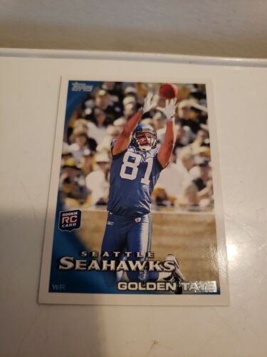 2010 Topps #398 GOLDEN TATE - Rookie Card - RC - Seattle Seahawks - WR. rookie card picture