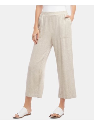 

KAREN KANE Женские бежевые укороченные широкие брюки, Бежевый, 2L61550