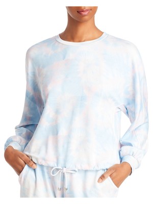 

TEE TAHARI Женский белый эластичный свитшот Tie Dye