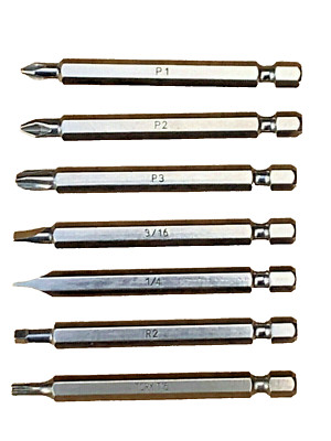 PICQUIC - Sixpac Plus Replacement Bits - 7 Bits - 1/4''- 3'' long