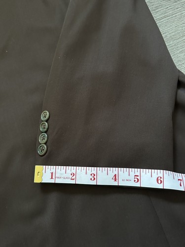 Hart Schaffner Marx 100% Worsted Merino Wool Chicago Suit Jacket Brown Size 54R