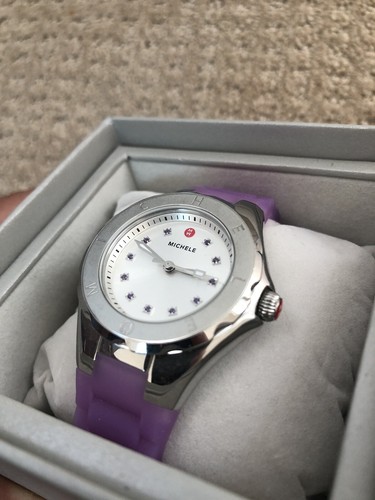 Pre-owned Michele (on Sale)  Jelly Bean Small Face Mww12p000009 Watch