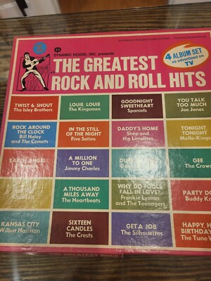 THE GREATEST ROCK AND ROLL HITS - 1973 DYNAMIC HOUSE -4 LP BOX SET