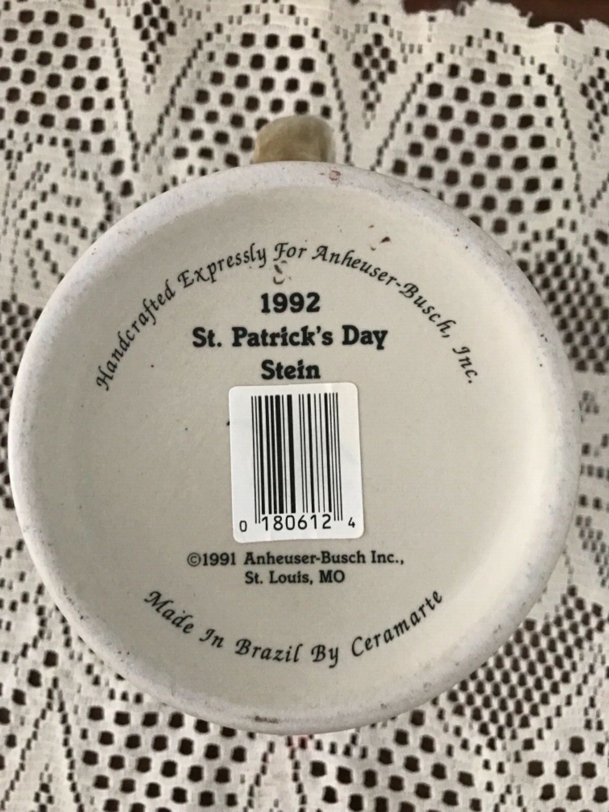 VINTAGE 1992 CLYDESDALE BUDWEISER BEER STEIN MUG COLLECTIBLES ANHEUSER BUSCH