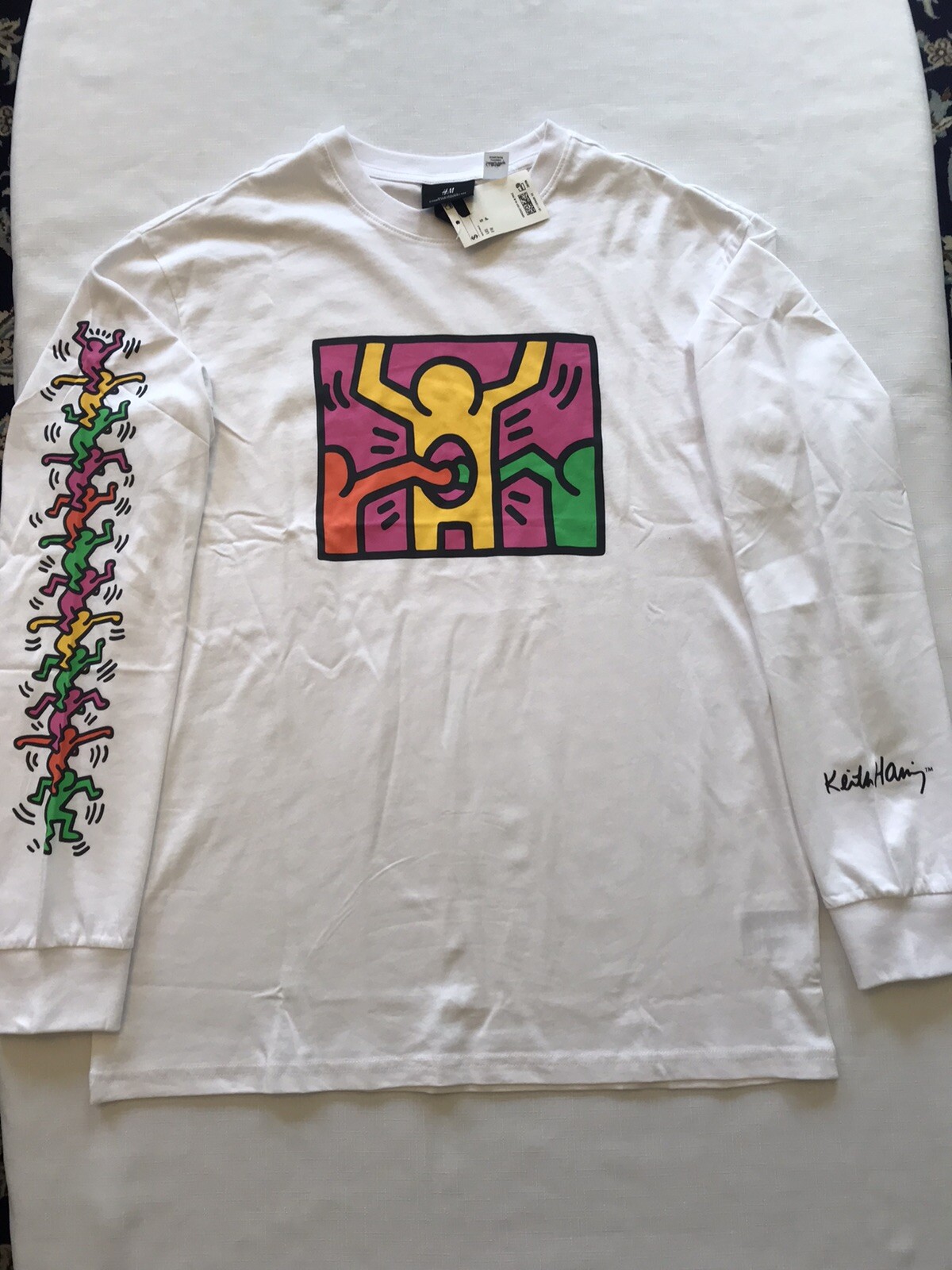 KEITH HARING Long Sleeve H&M T-Shirts XS,S,M,L,XL,XXL Print on Right Sleeve NWT | eBay KEITH HARING Long Sleeve H&M T-Shirts XS,S,M,L,XL,XXL Print on Right Sleeve NWT | eBay