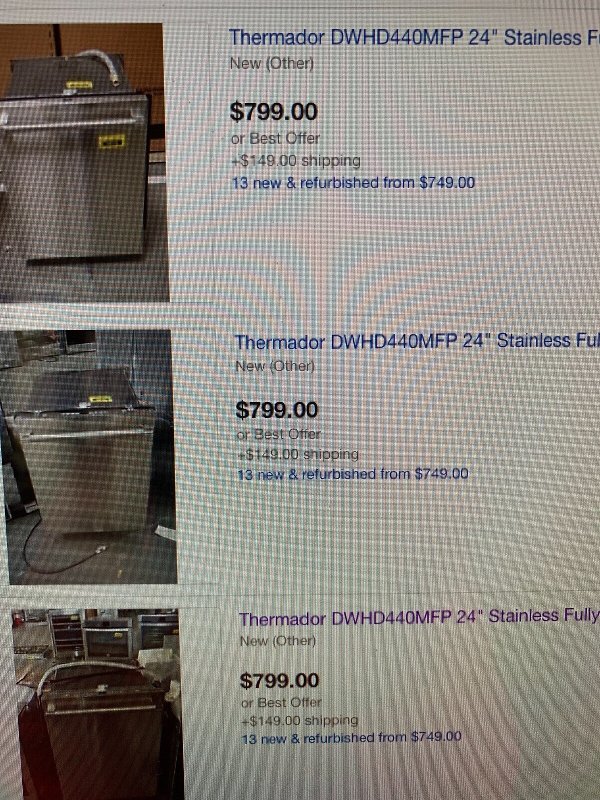 Thermador Dishwasher Emerald Series DWHD440MFP 24